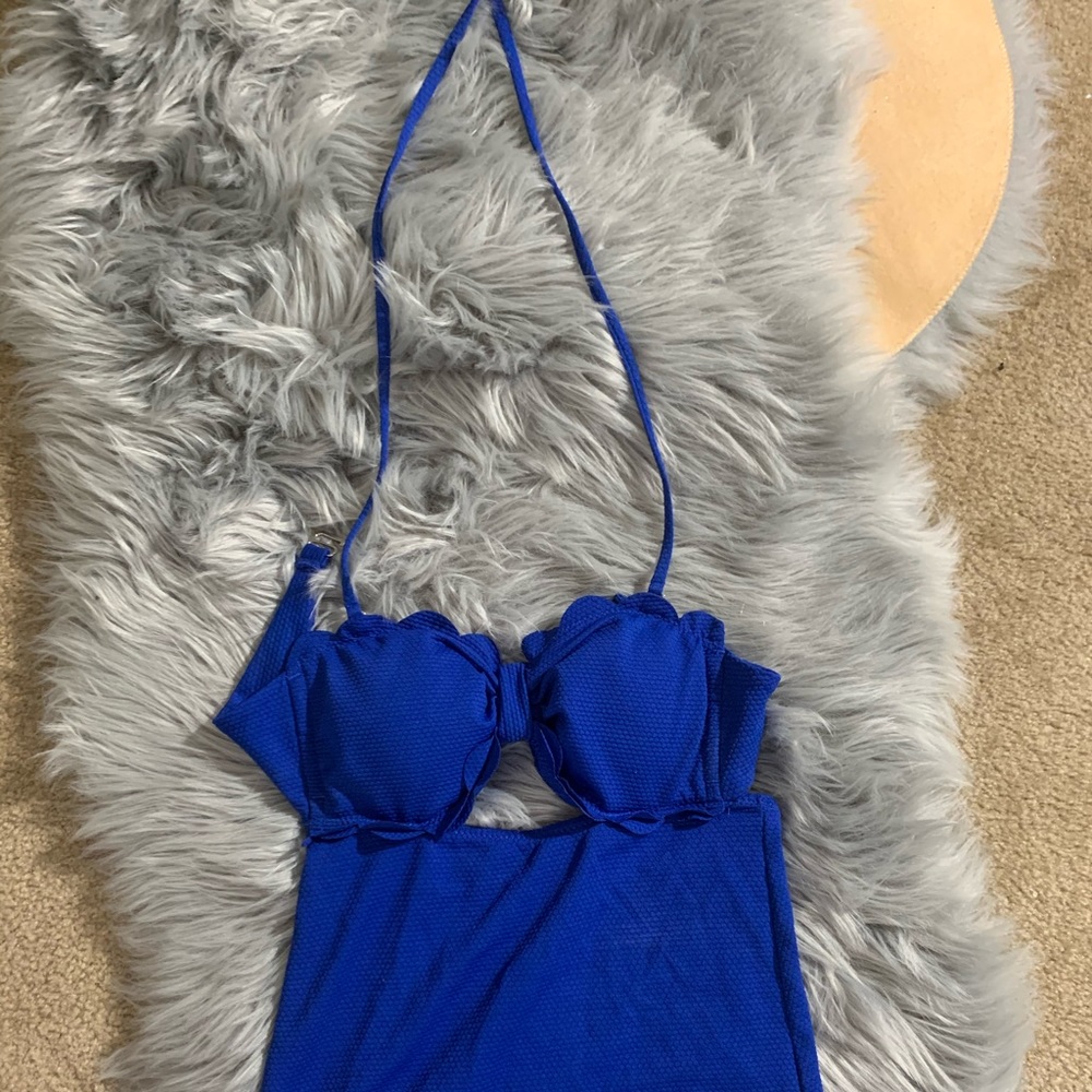 Navy blue one piece swimsuit wore once